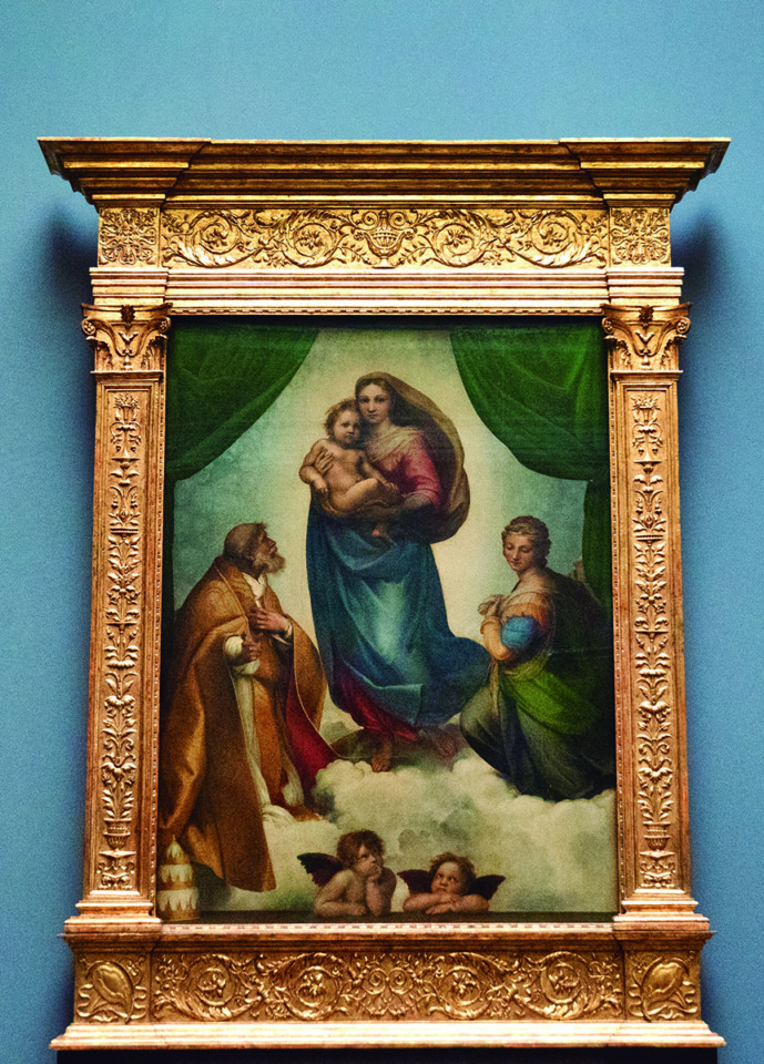 Madona del Elba o Madona Sixtina, oobra de Rafael en el Museo de los Viejos Maestro en Dresde